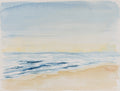 beach waves watercolor print