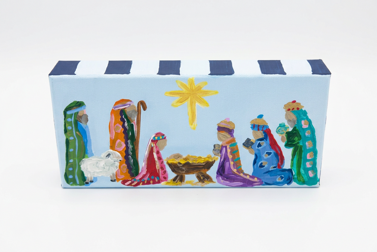 Colorful Nativity Block