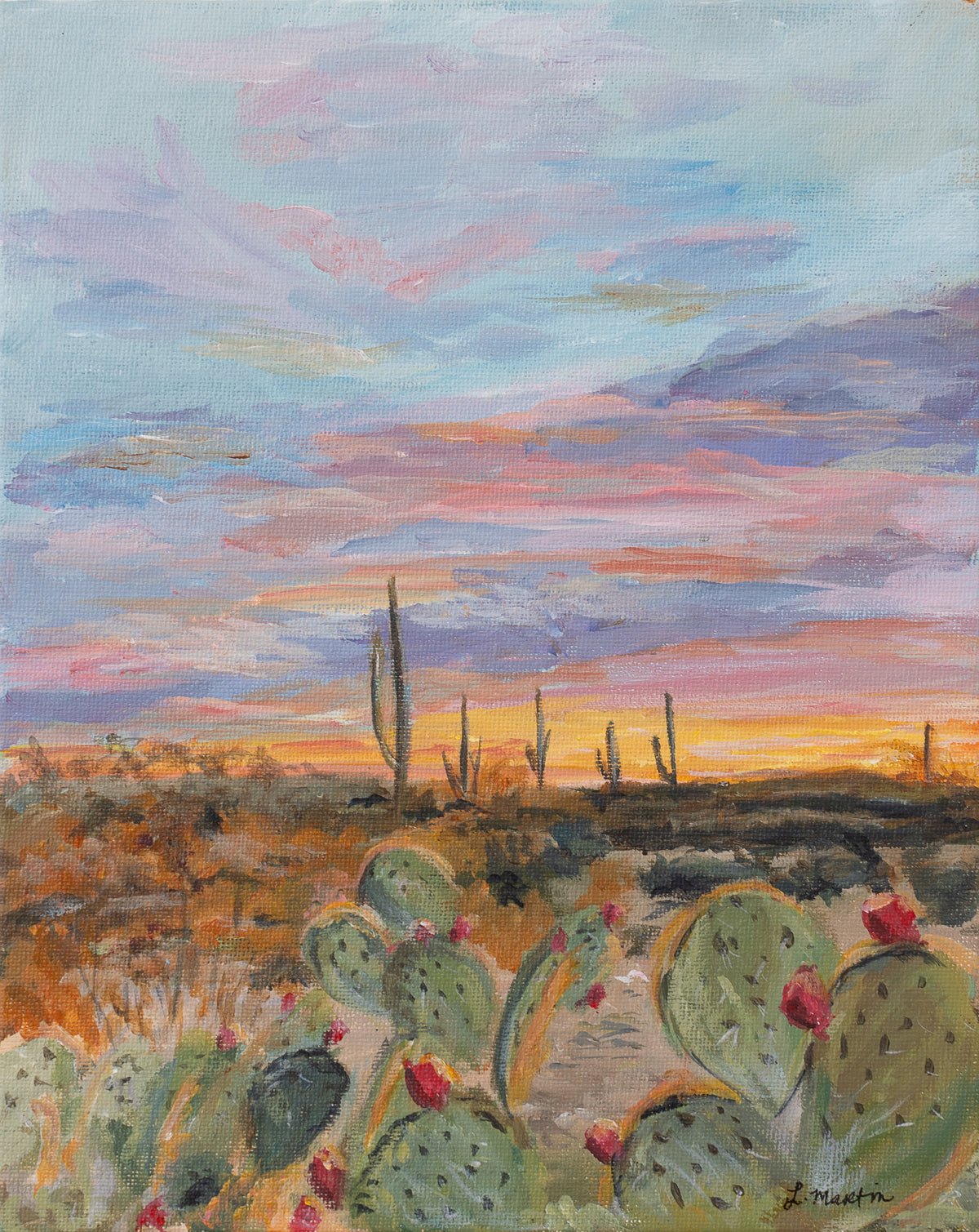 Desert Cactus Sunset