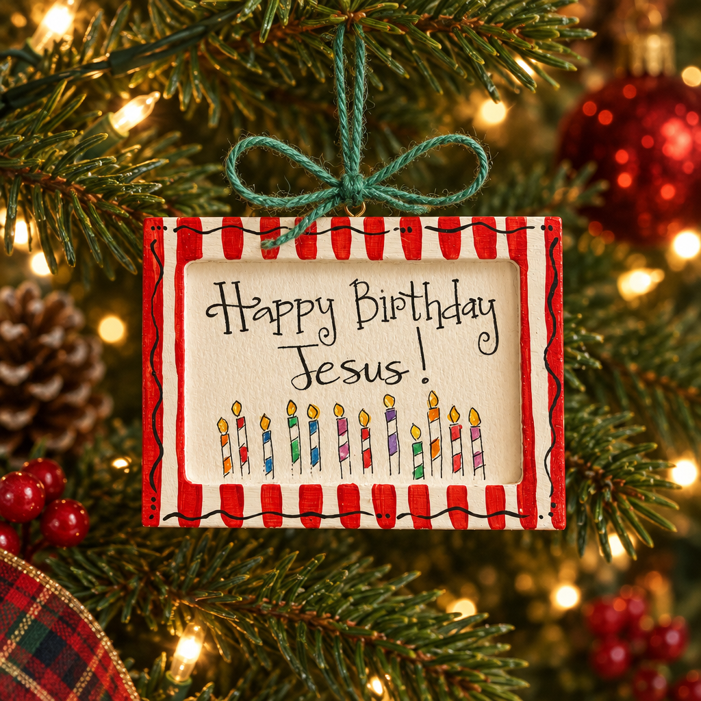 Happy Birthday Jesus Ornament