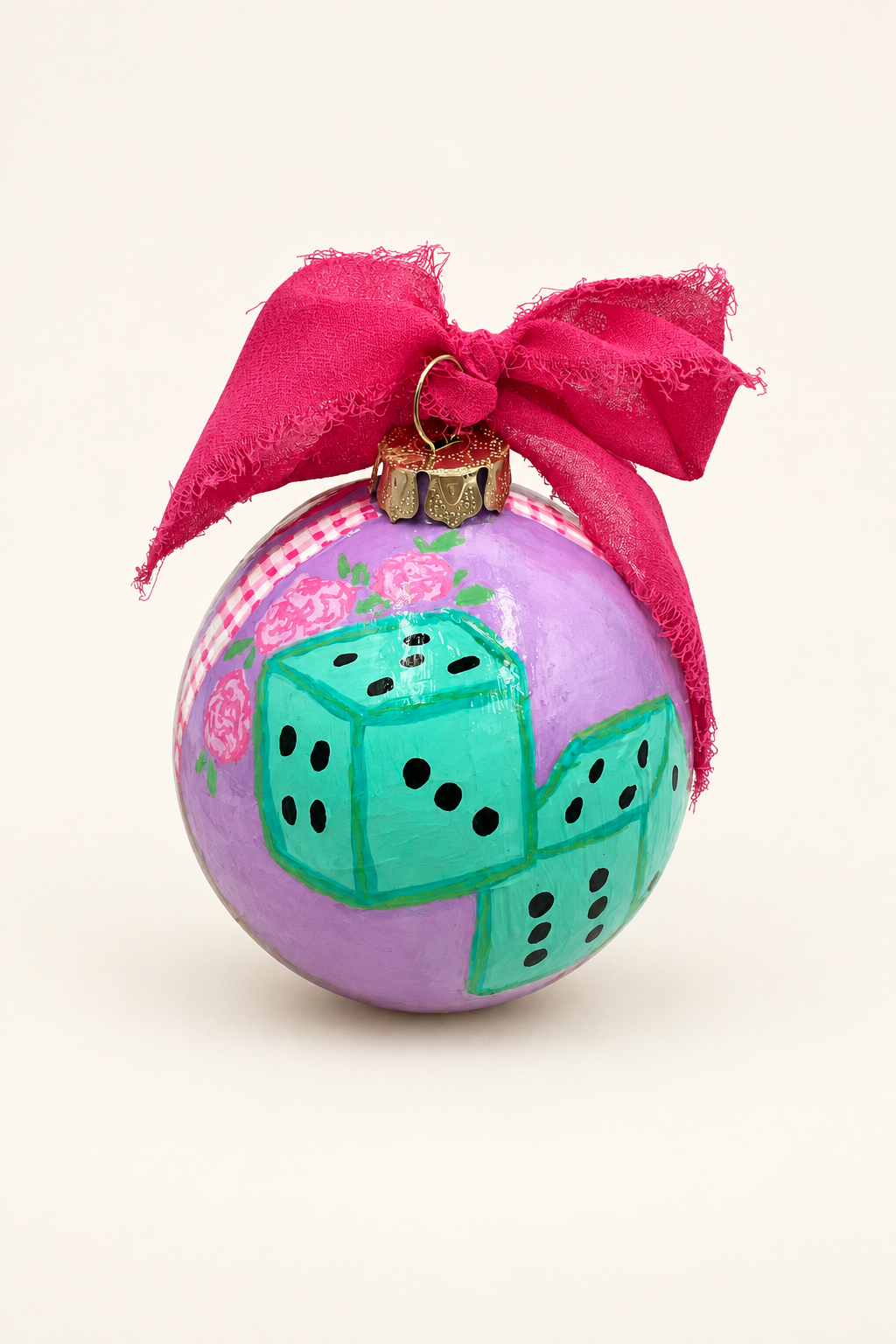 Pink and Purple Mahjong ornament